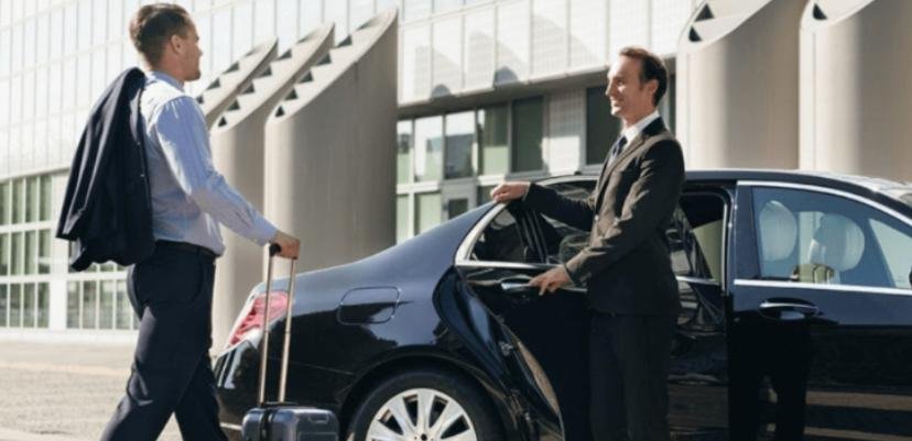Black saloon car used for city-to-city rides